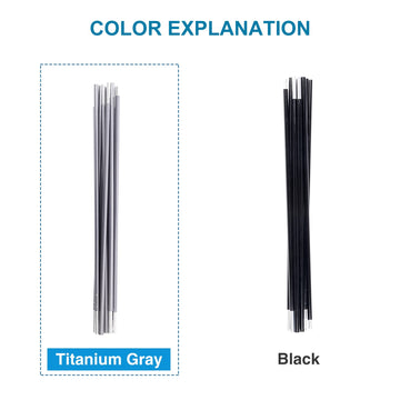 BRILLIANCE4U tent poles weigh 0.89 lb per pole for light travel