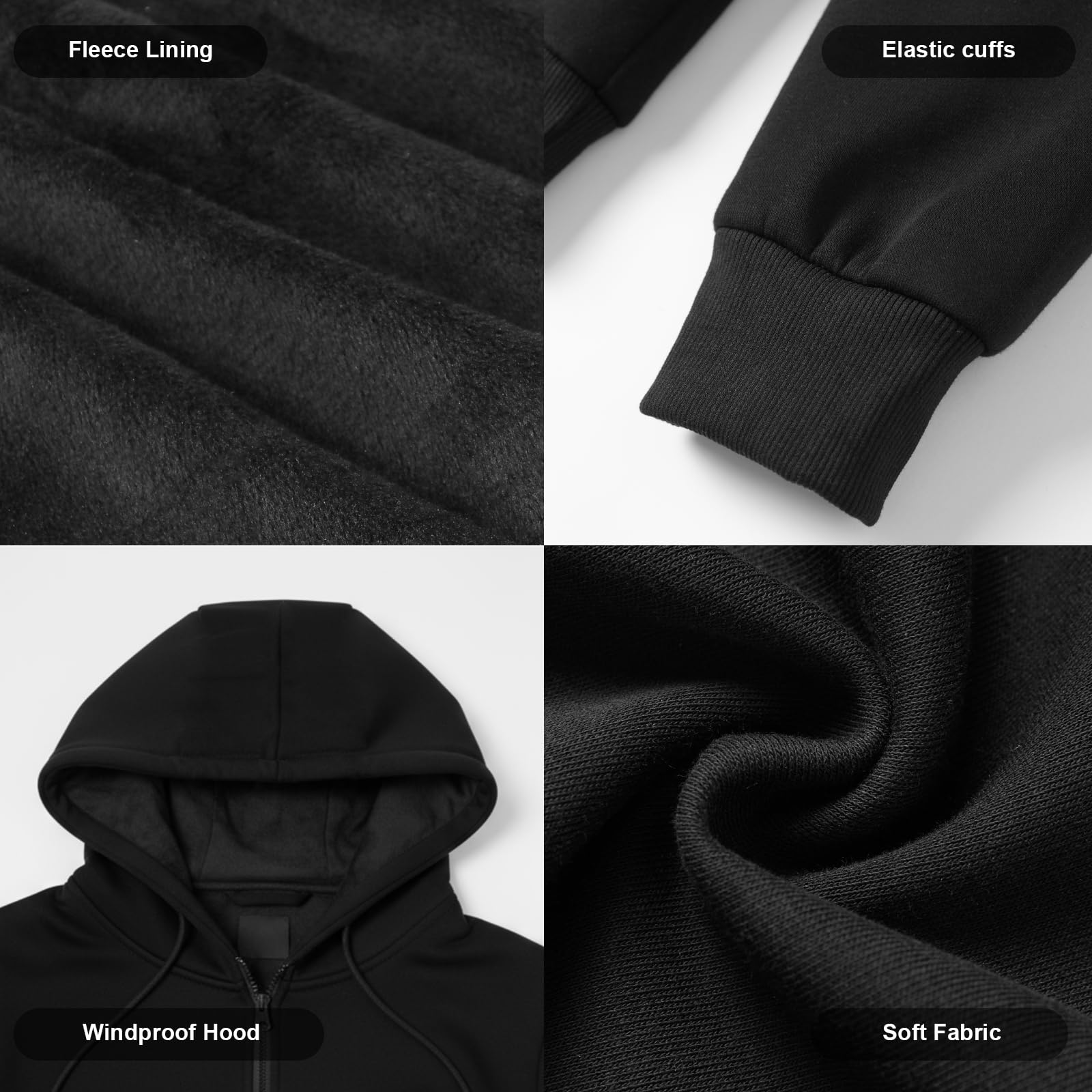 Brimekey heated hoodie winter scene shows outdoor warmth in chilly conditions