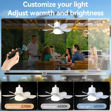 Brioeua solar fan light installation with hanging hook for easy setup
