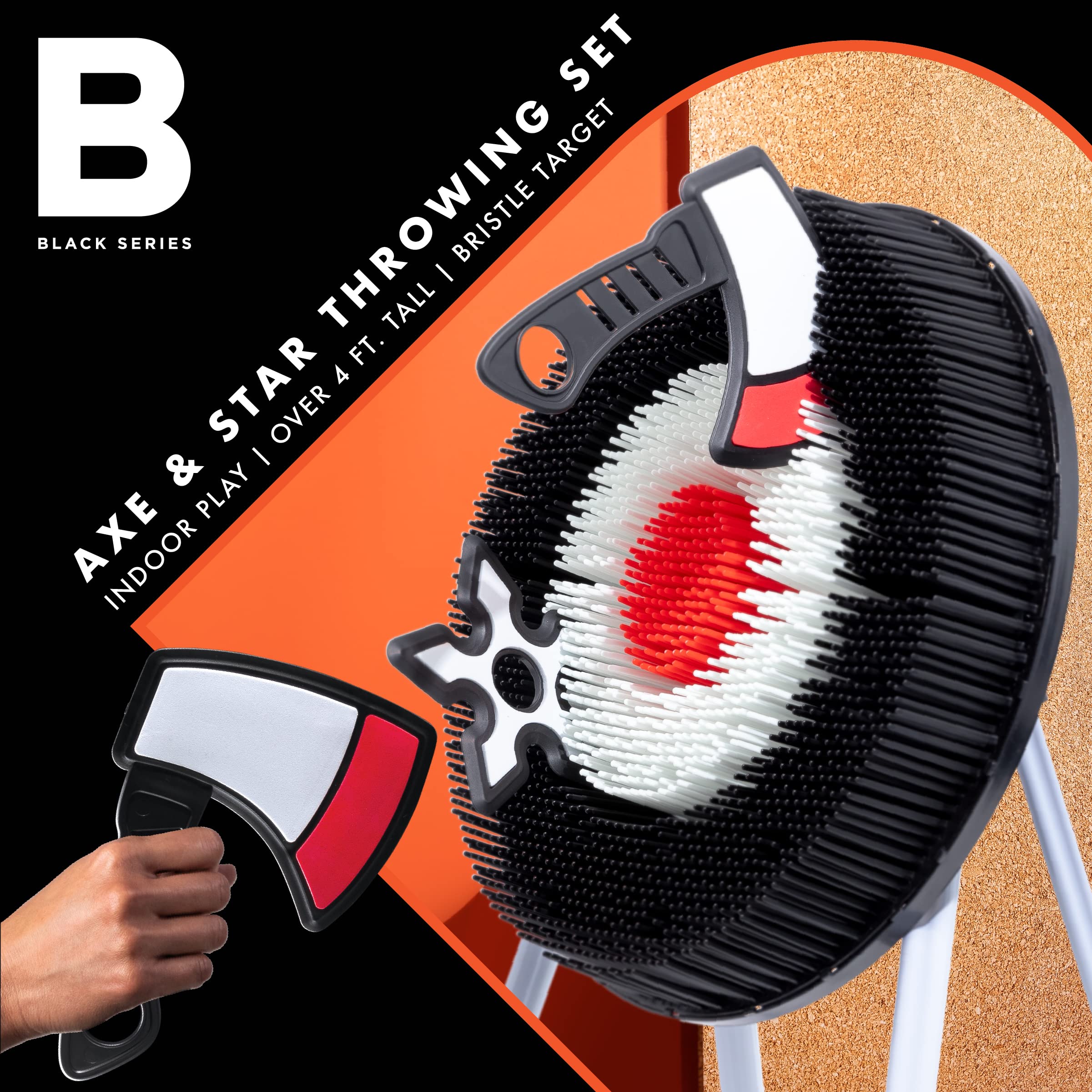 Bristle target for axe and ninja star practice