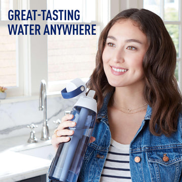 Brita Night Sky bottle shows 40-gallon filter life.