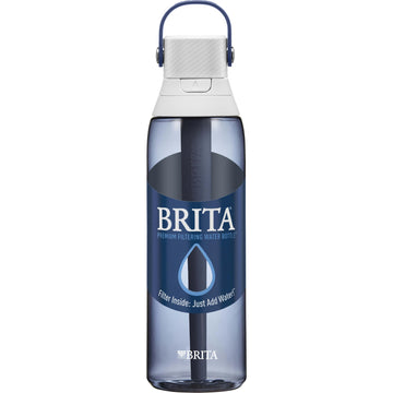 Brita Night Sky bottle during hiking demonstrates durable design.