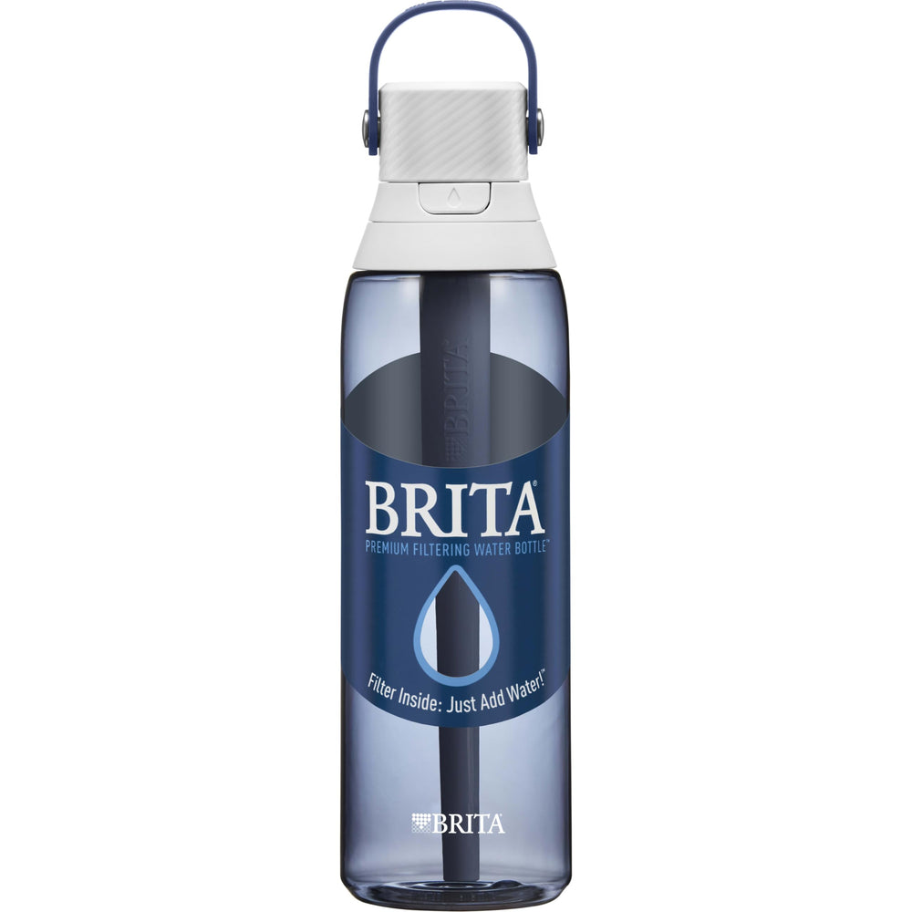 Brita Night Sky bottle during hiking demonstrates durable design.
