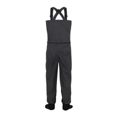BRIVER chest wader with anatomical neoprene booties provides precise left-right fit.
