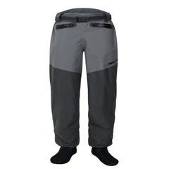 BRIVER MAX Comfort waterproof waist stockingfoot wader with zip pocket secures gear on outdoor trips.