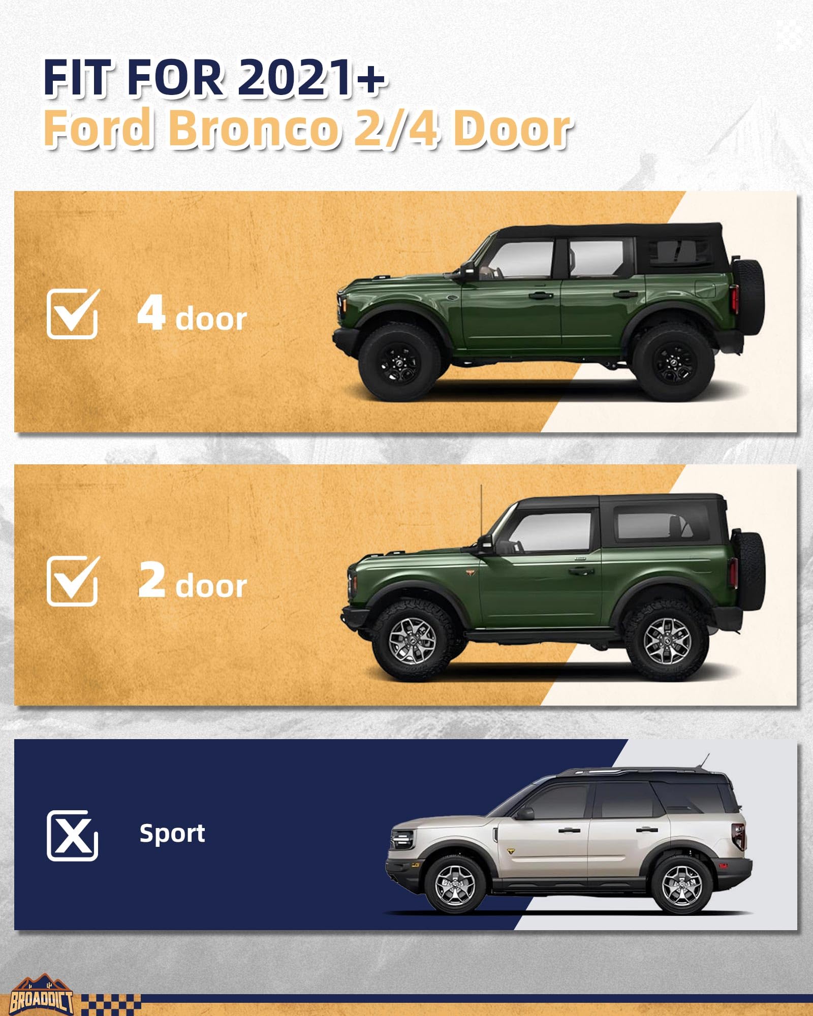 Broaddict off-road rod holder in dual setup, ready to secure two rods on the go.
