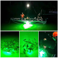 Side view of Broadroad night fishing light underwater