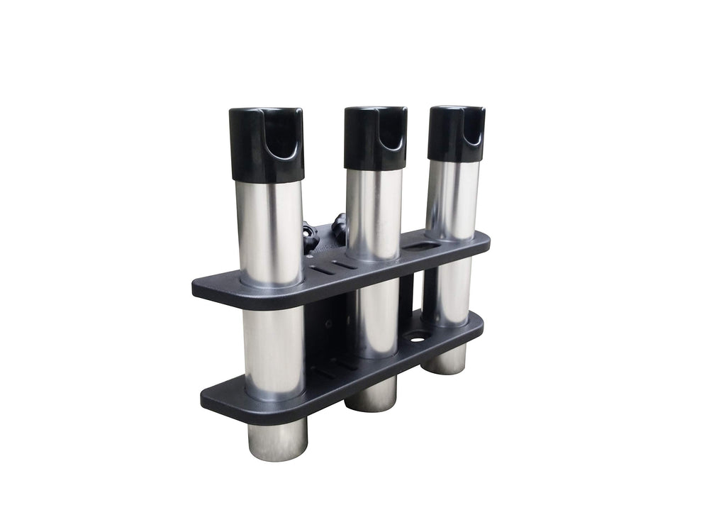 Brocraft 3 Rod Storage mounted on Lund track enables quick rod access.