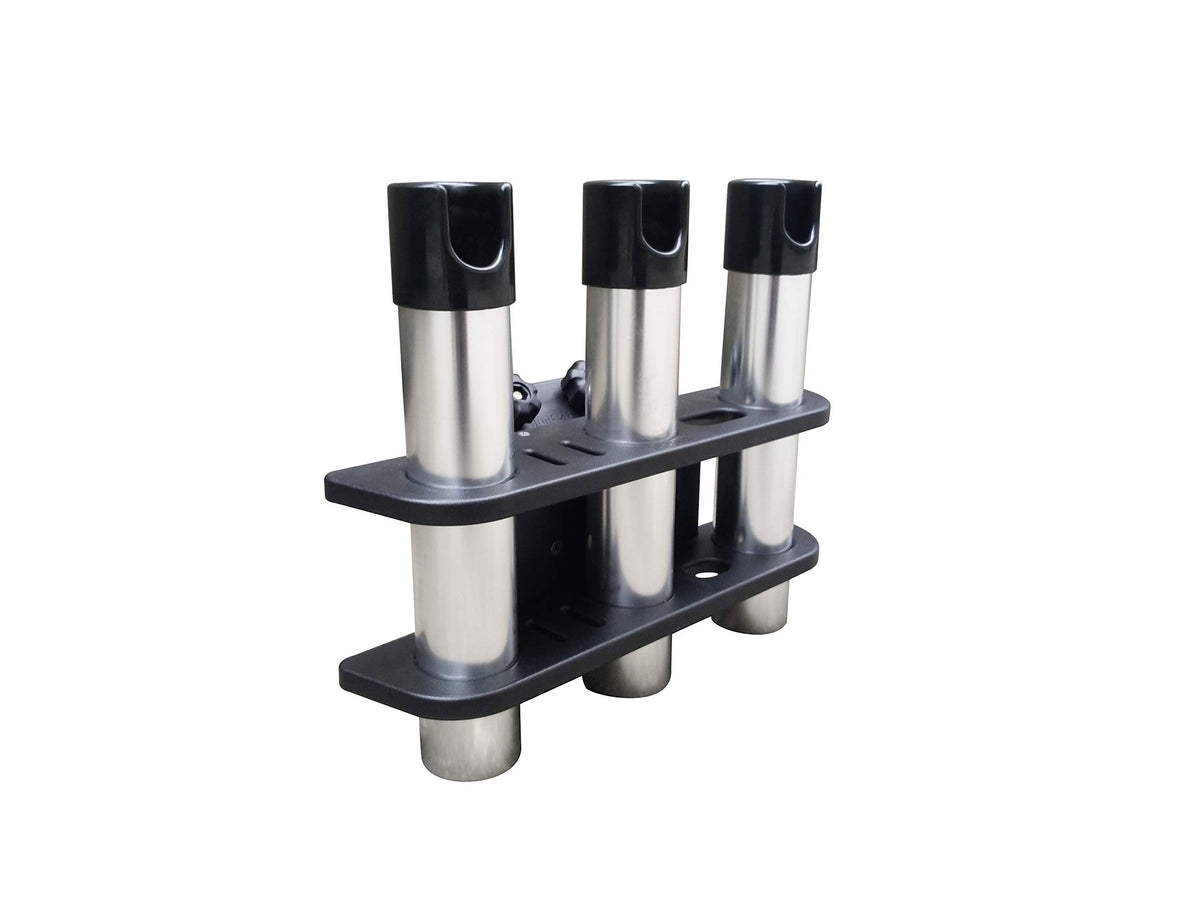 Brocraft 3 Rod Storage mounted on Lund track enables quick rod access.