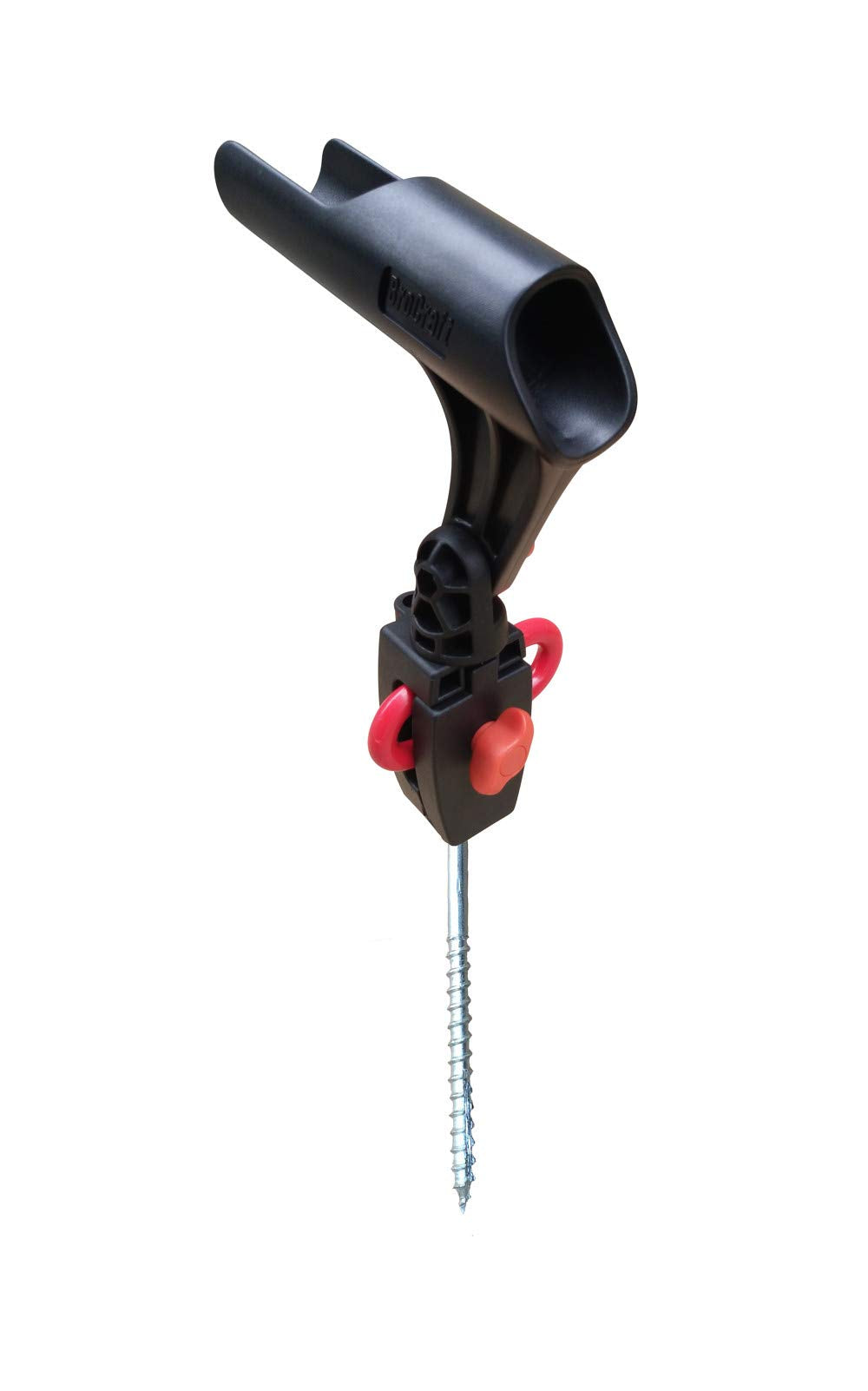 Adjustable rod holder angle for versatile positioning on ice.