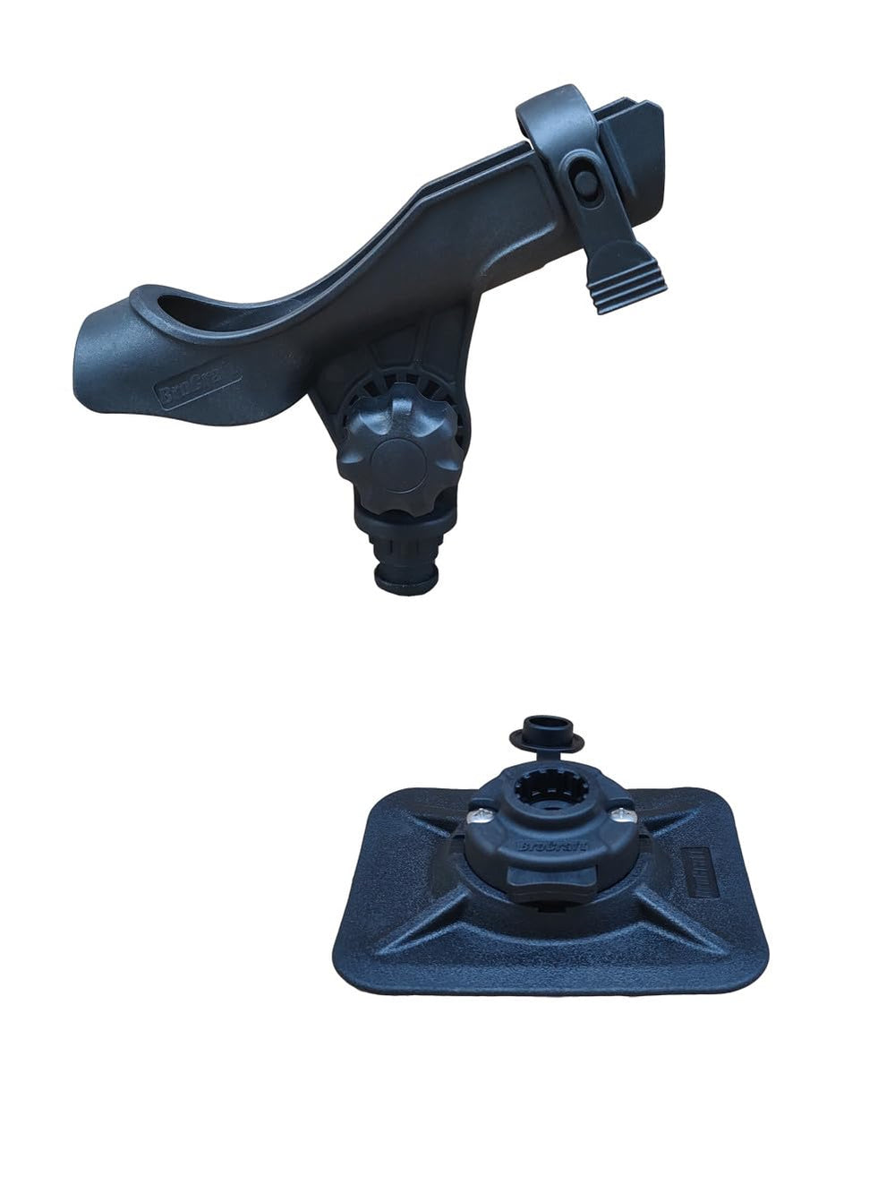 Brocraft adjustable rod holder positions for versatile angling setups.