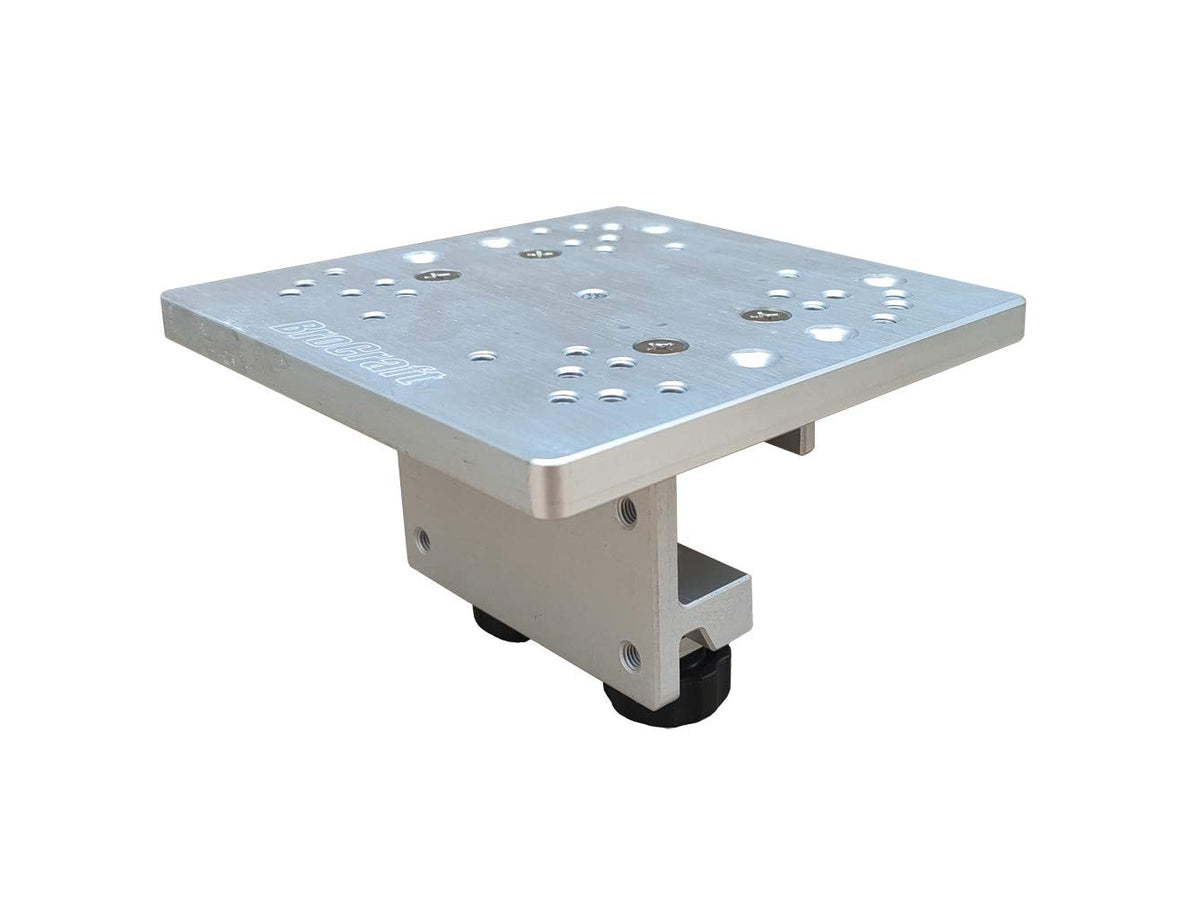Brocraft Alumacraft downrigger bracket front view shows Gen 3 design for stable mounting