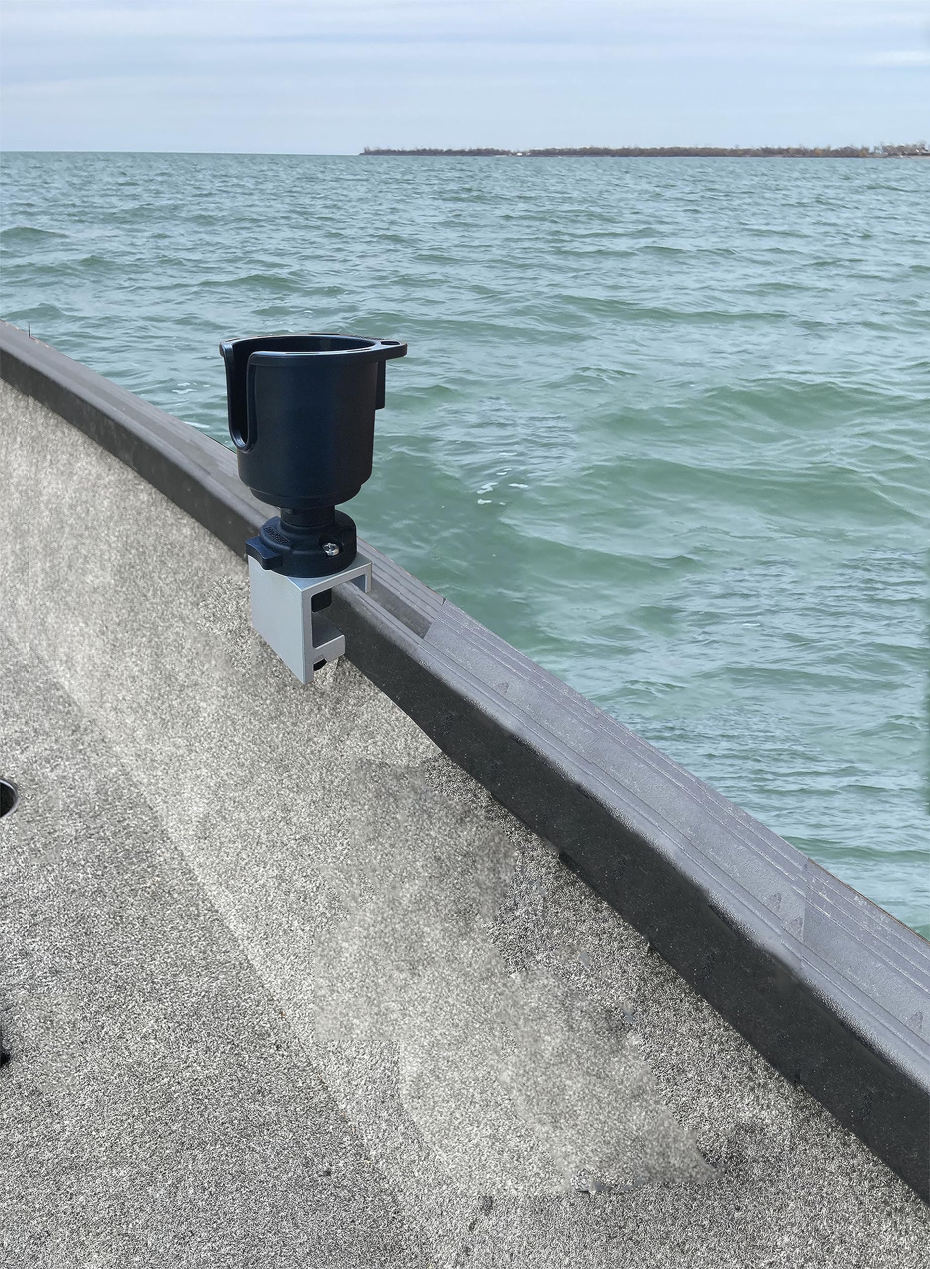 Brocraft Alumacraft track base bracket for flexible positioning along the boat track