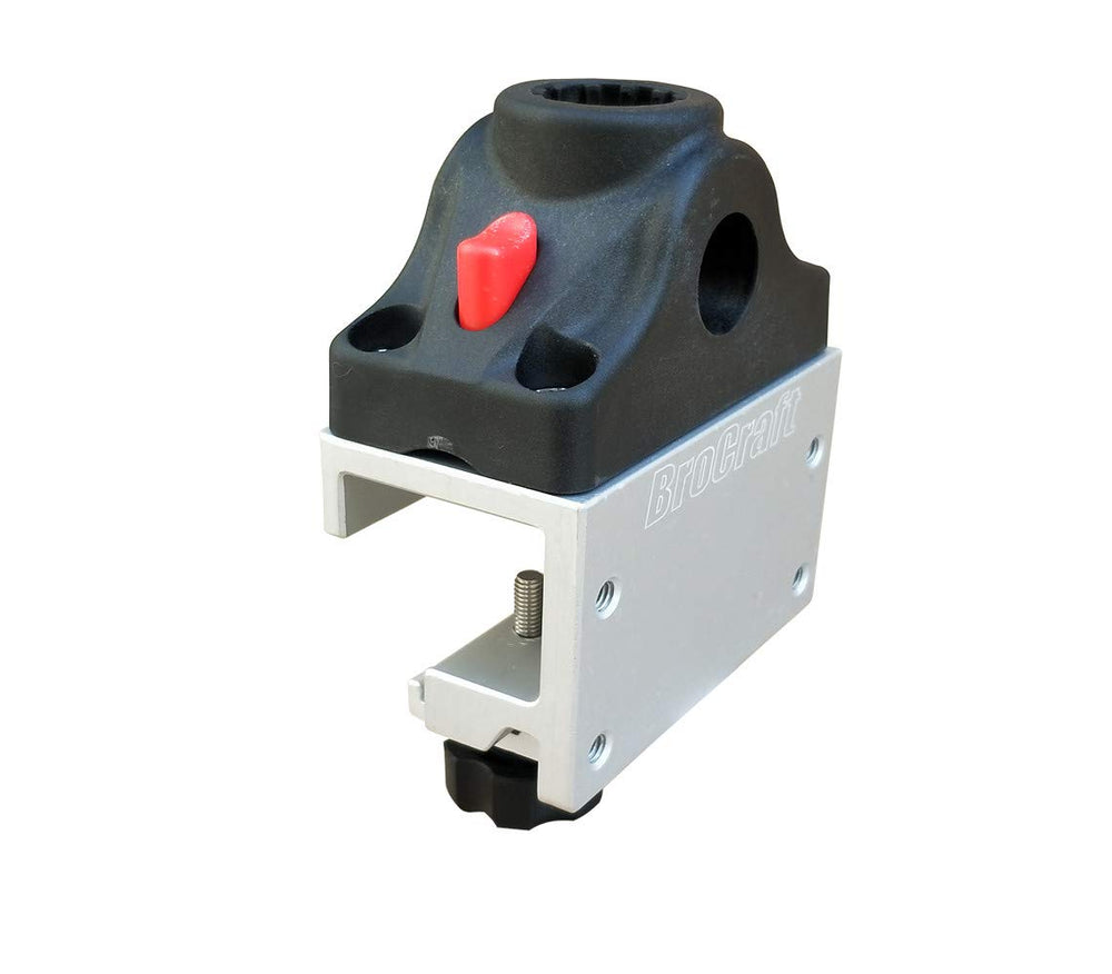 Brocraft AlumaTrac track attachment along the rails enables flexible placement.