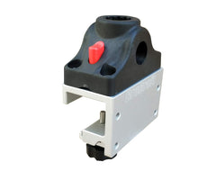 Brocraft AlumaTrac track attachment along the rails enables flexible placement.