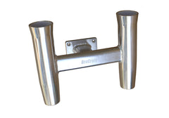 Brocraft aluminum 2-rod holder wall mount demonstrates convenient 90-degree setup for two rods.