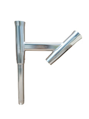 Brocraft Aluminum Rod Rigger mounted on rail for wider trolling spread.