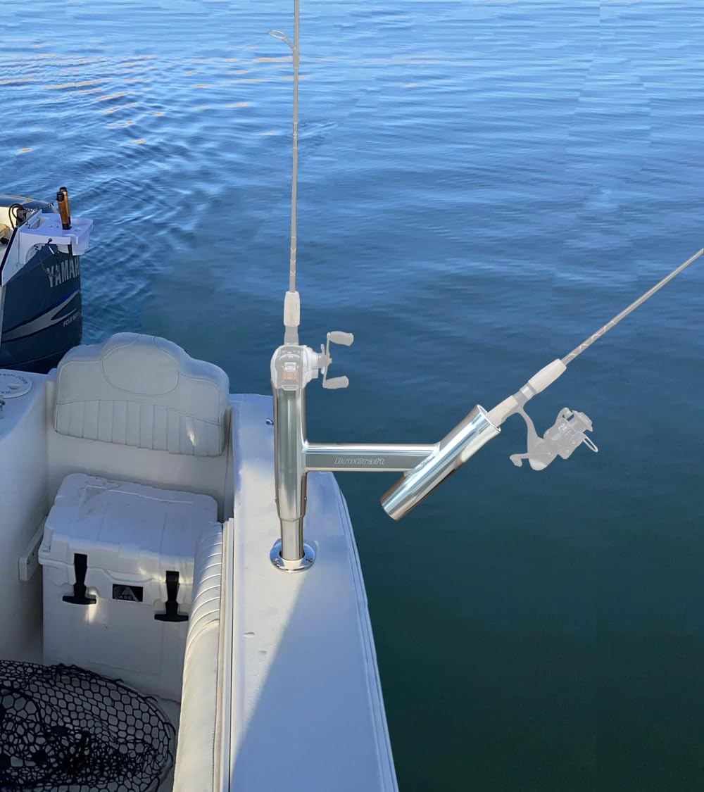 Brocraft Rod Rigger rail-mount setup boosts offshore trolling efficiency.