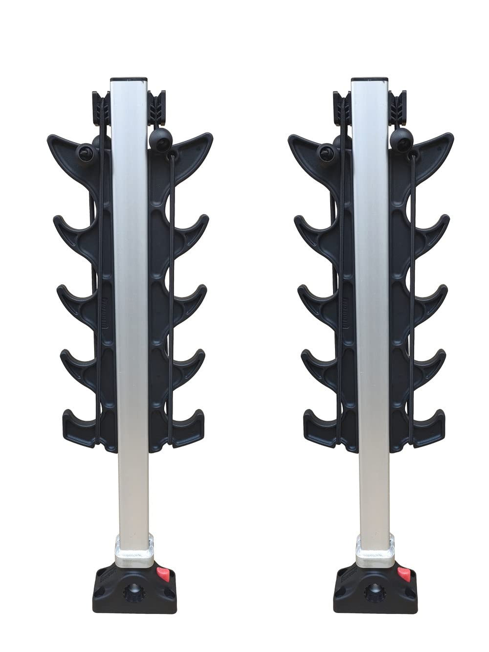 Brocraft boat rod storage system keeping reels safe during transit on water.
