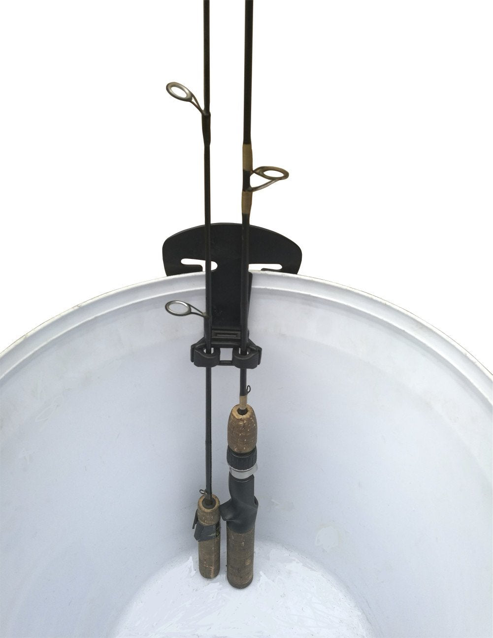 Brocraft with bungee cords securing rods for safe transport and storage.