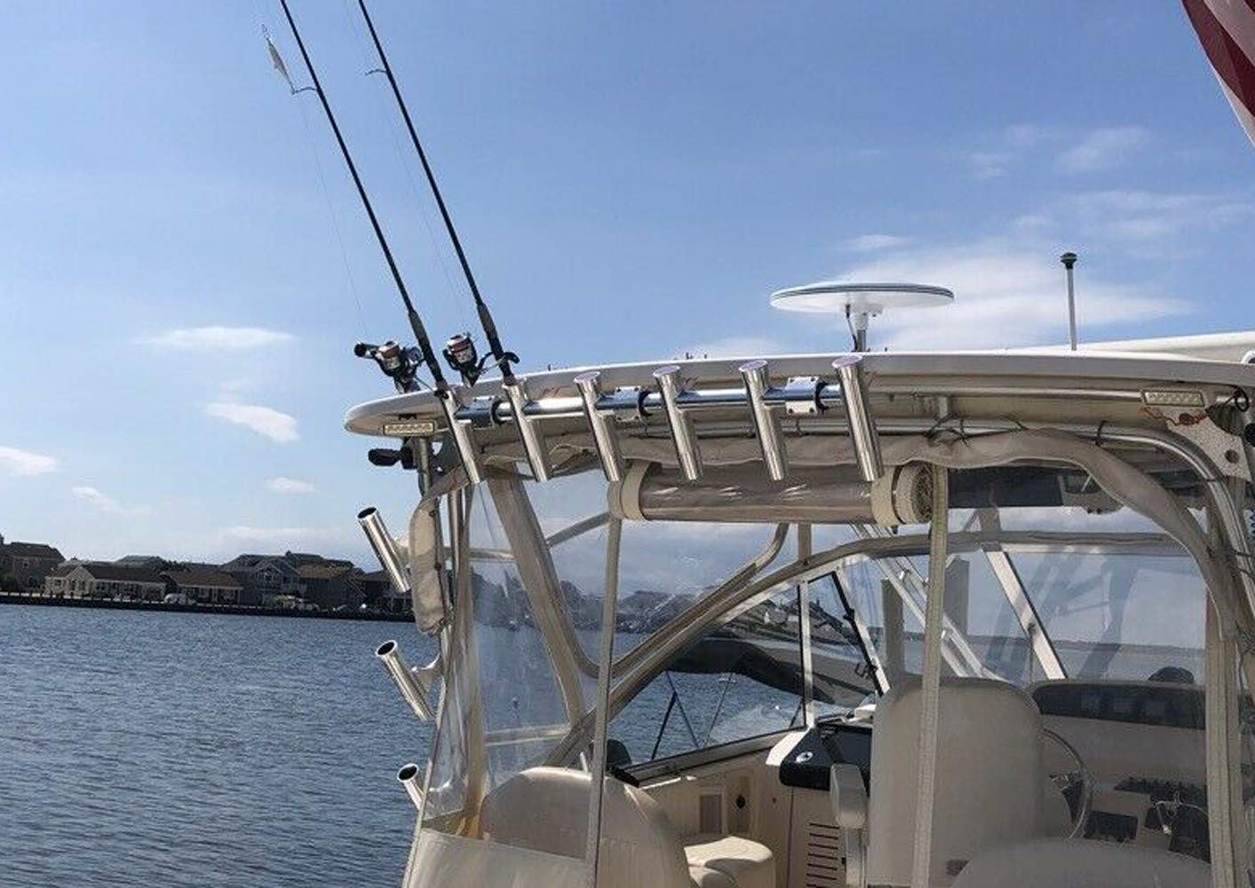 BroCraft center-console setup keeps rods organized during trips.