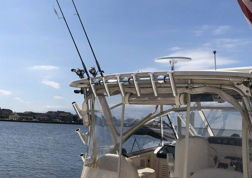 BroCraft center-console setup keeps rods organized during trips.