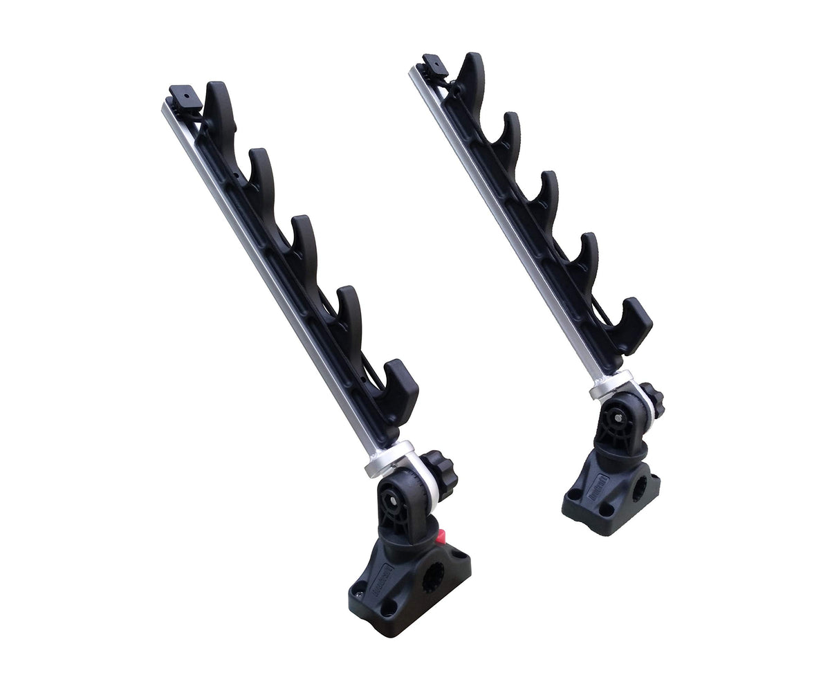 Brocraft Crappie rod holder shows four-rod capacity for organized onboard storage.