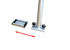 Brocraft Crappie rod holder with mounting plates enabling flexible repositioning on a boat.