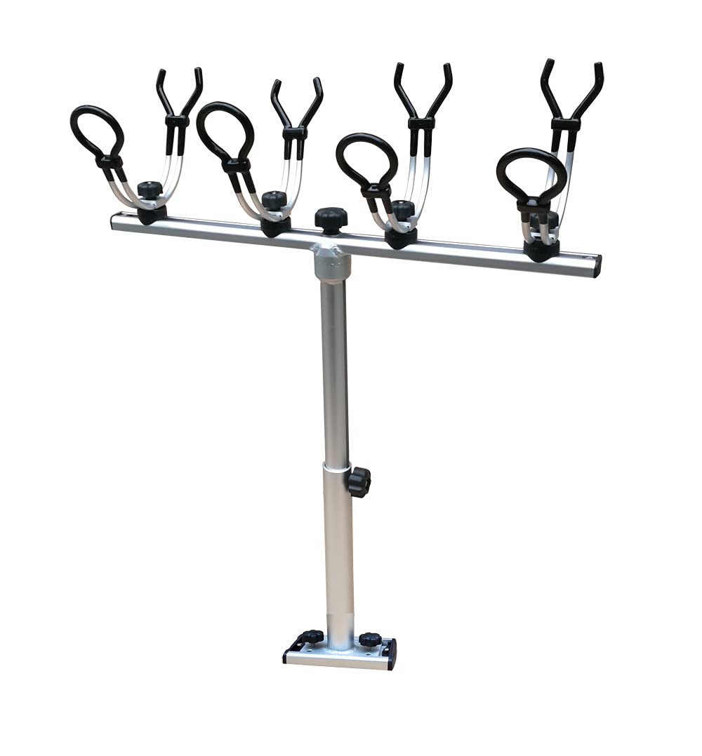 Brocraft Crappie Rod Holder with extended telescopic T-bar for flexible trolling setups.