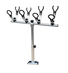 Brocraft Crappie Rod Holder with extended telescopic T-bar for flexible trolling setups.