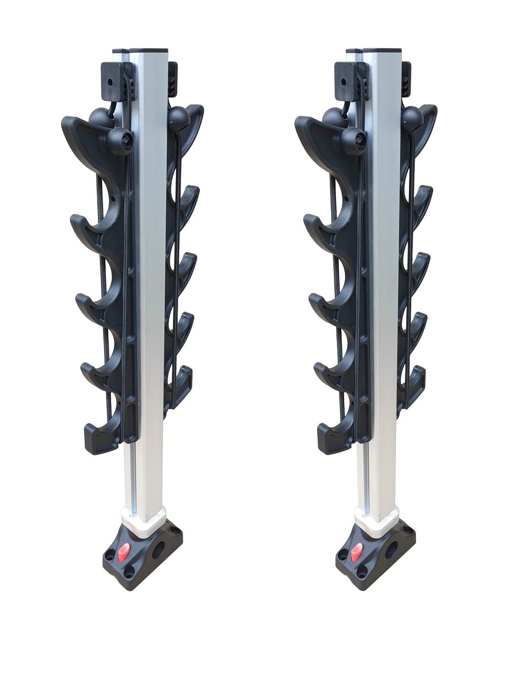 Brocraft Crappie rod transport rack shows eight-rod capacity for easy gear handling.