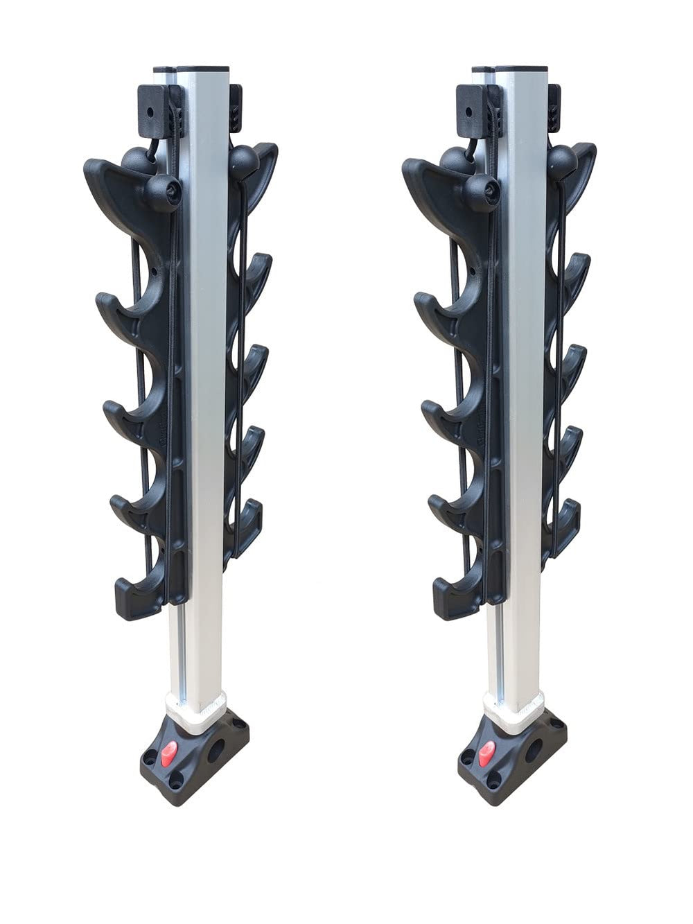 Brocraft Crappie rod transport rack shows eight-rod capacity for easy gear handling.