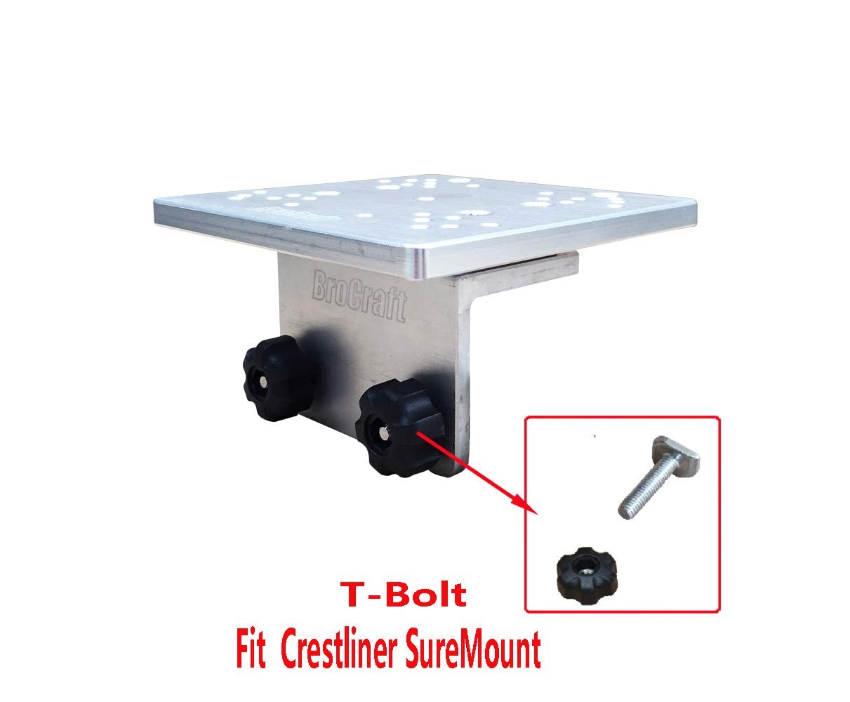 CNC-machined marine aluminum for the Crestliner SureMount bracket durability.