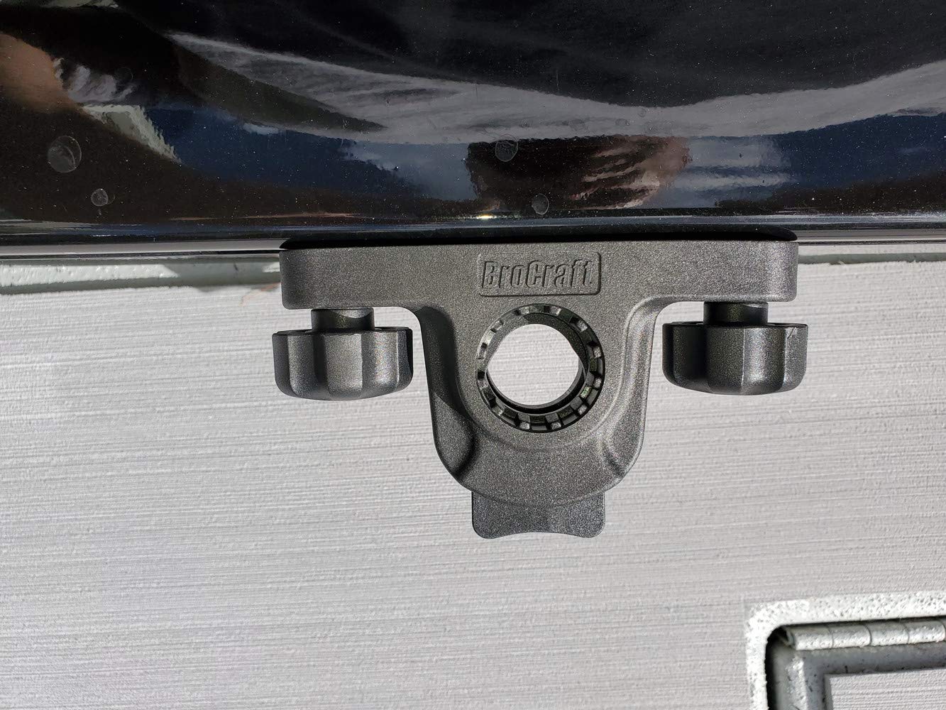 Brocraft cup holder securely grips a mug for hands-free sipping