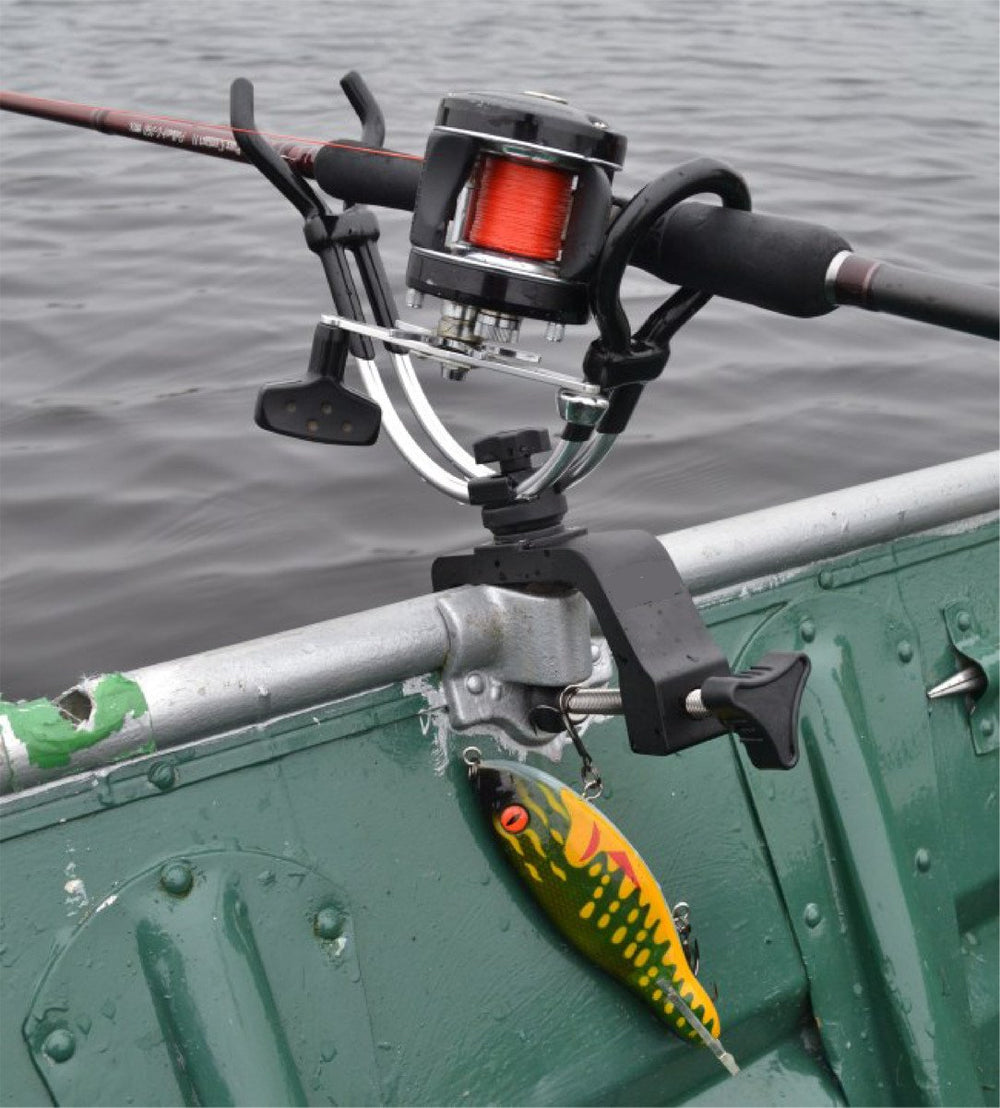 Brocraft deck-mount rod holder for boats, kayaks, and pontoons.