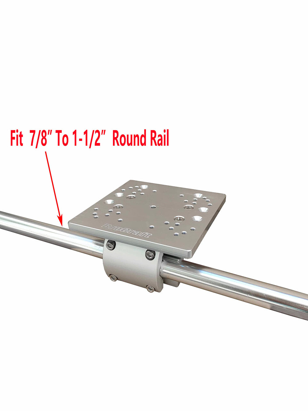 Brocraft aluminum body of downrigger mount showing CNC precision