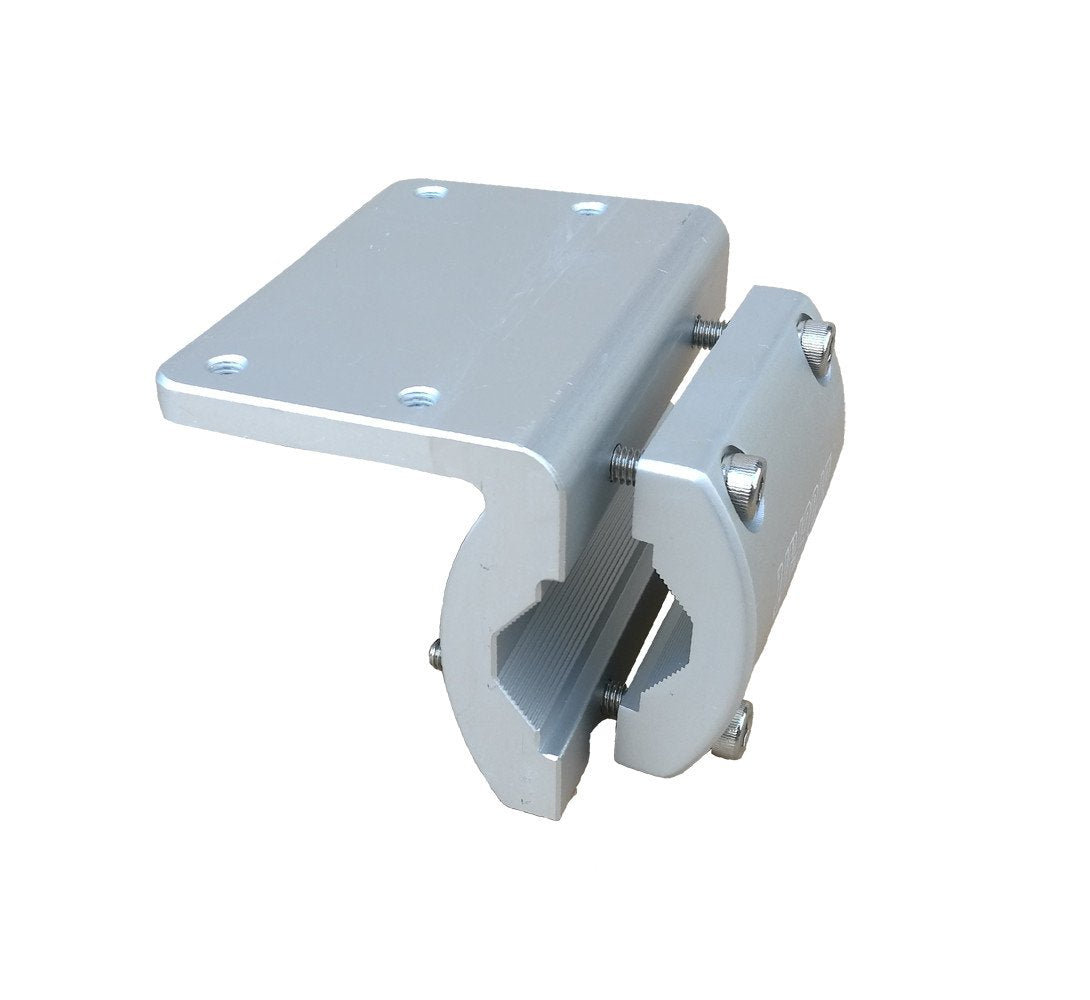 Brocraft downrigger mount assembled on rail for secure attachment