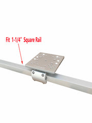 Brocraft rail-compatible mount aligning with round and square rails for flexibility
