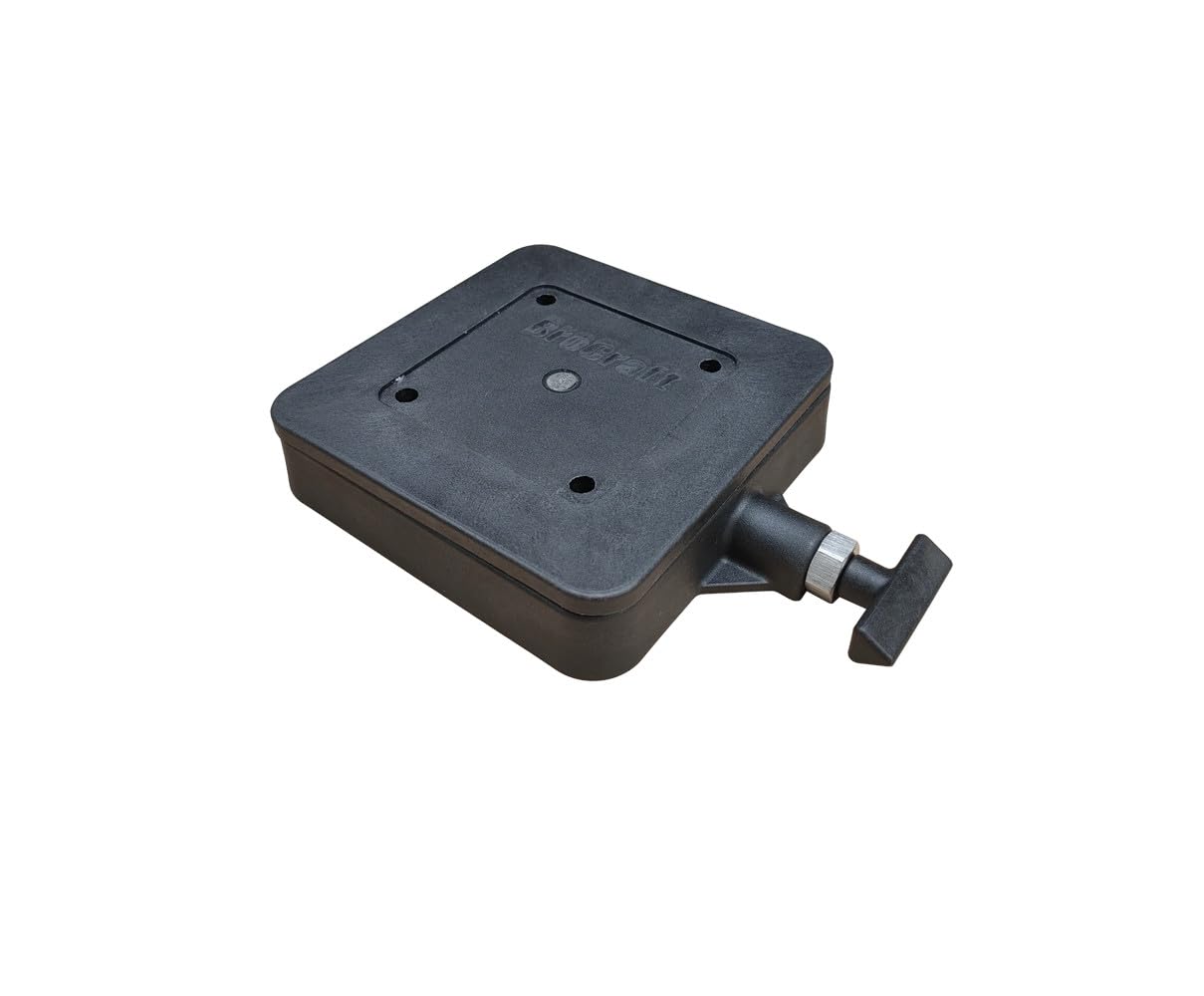 Brocraft downrigger swivel base side view showing durable stainless steel construction