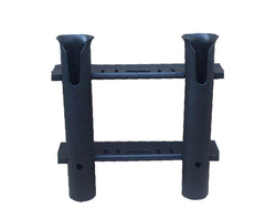 Brocraft rod rack in black with built-in knife and lure holder for organized access.