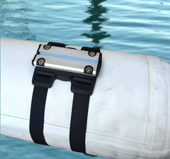 Brocraft Float Tube Rod Holder mounted on float tube for easy access.