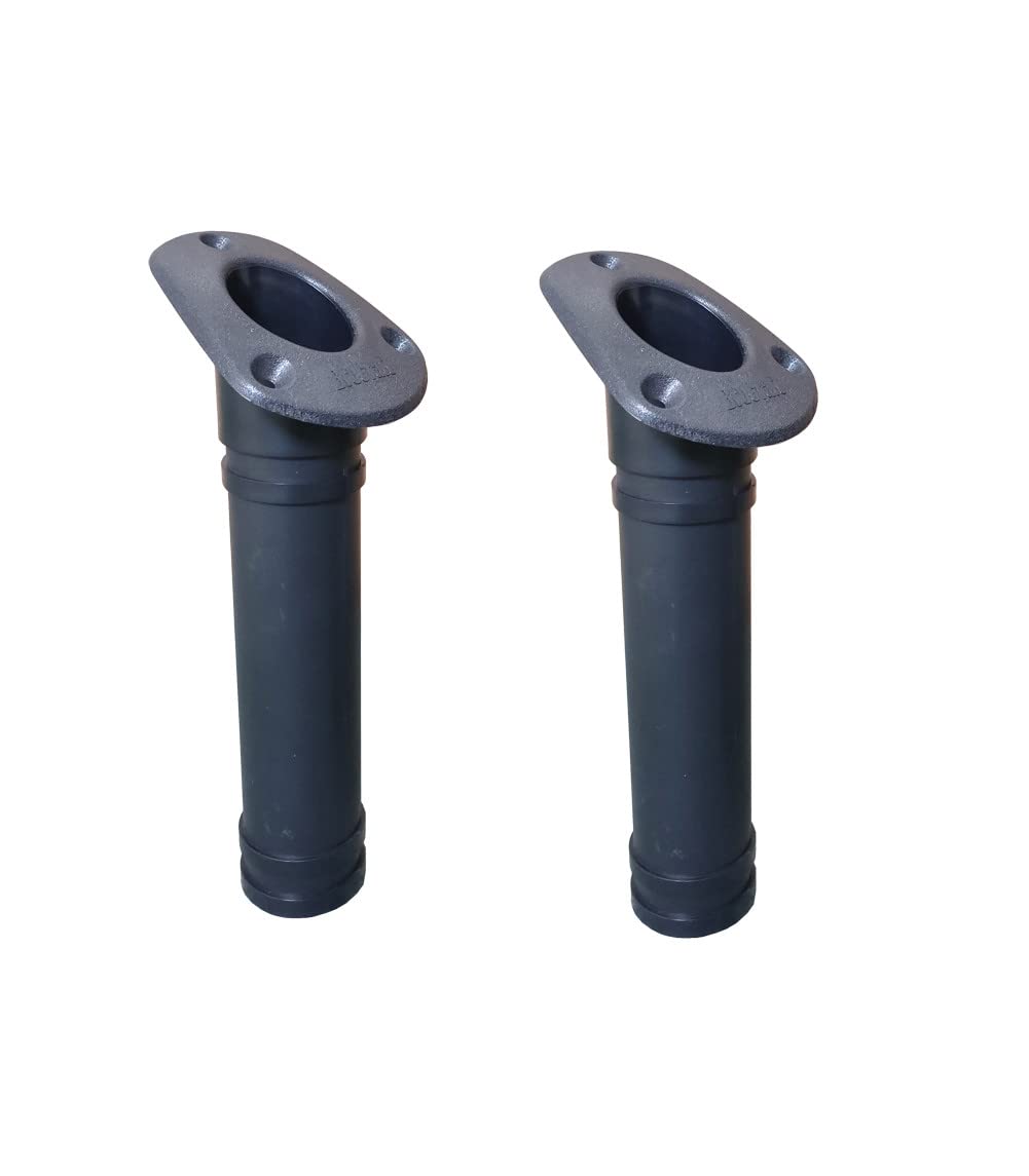 Brocraft flush mount rod holder in black installs cleanly on kayaks.