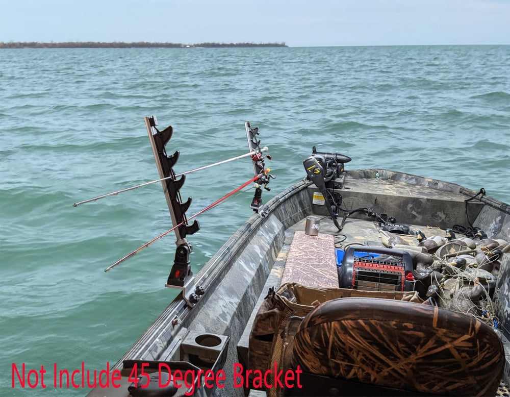 Four-rod reel holders simplify loading and retrieval during fishing trips.