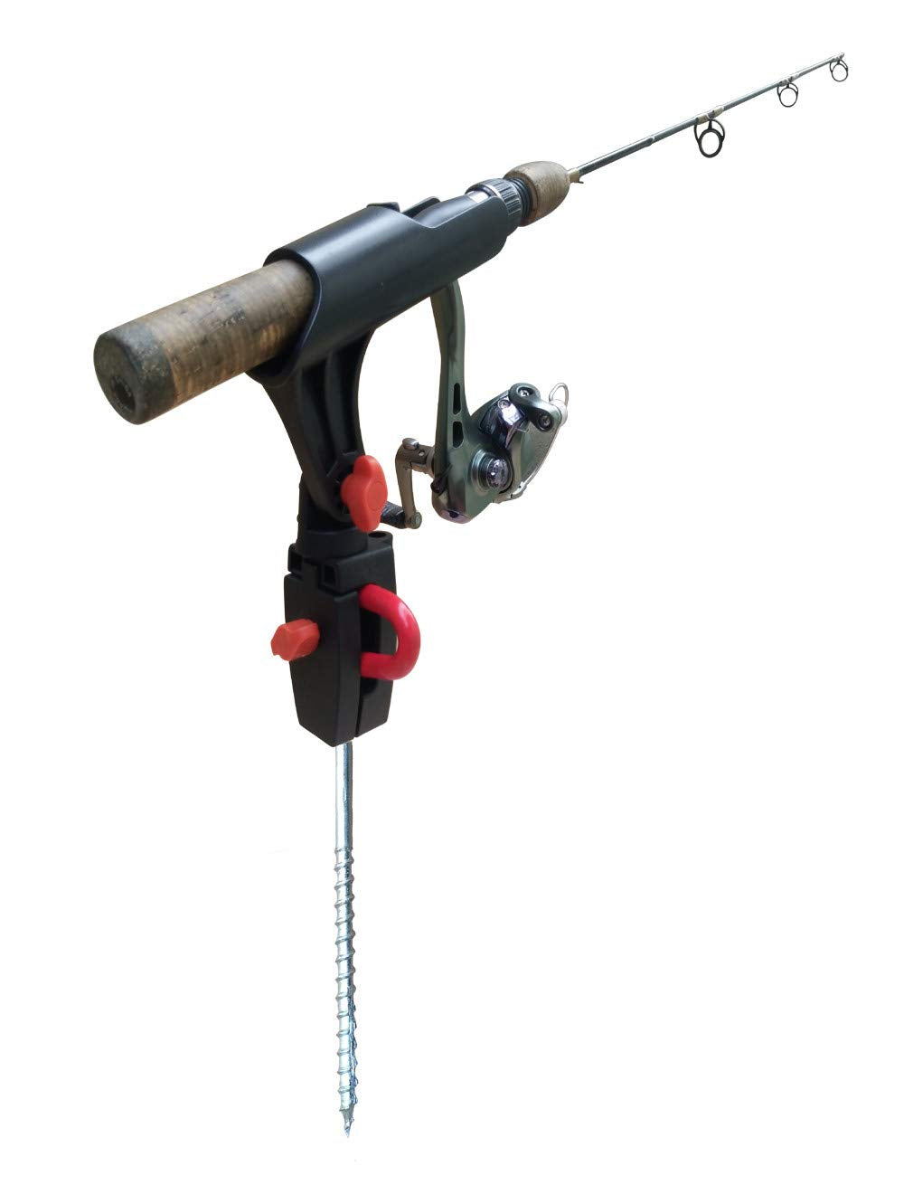 Brocraft ice anchors top view highlighting secure grip.