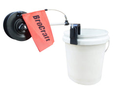 Close-up of BroCraft bucket rattle reel mechanism