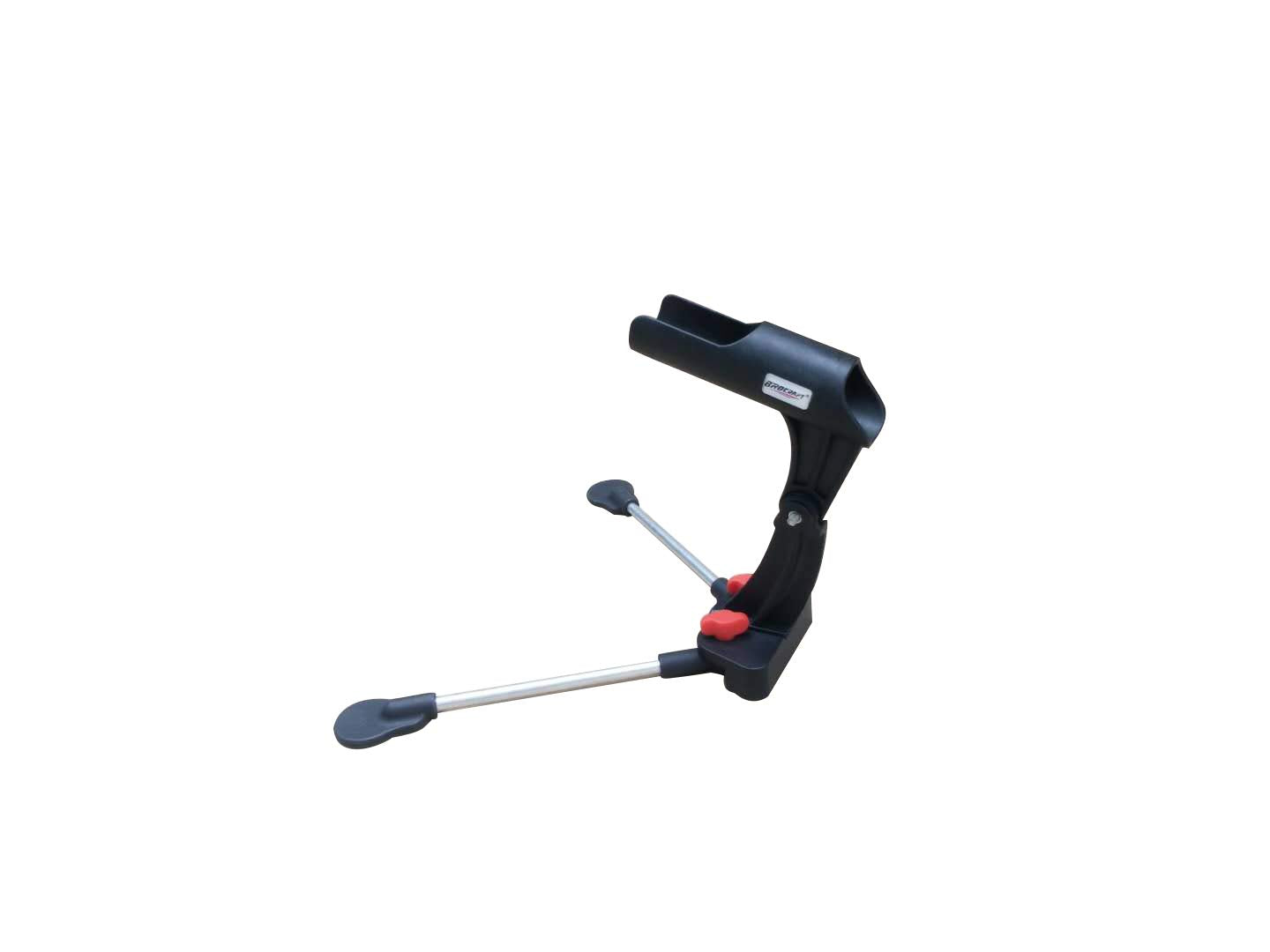 BroCraft Ice Fishing Stand Rod Holder adjustable angle, 140° capability for versatile rod positioning.