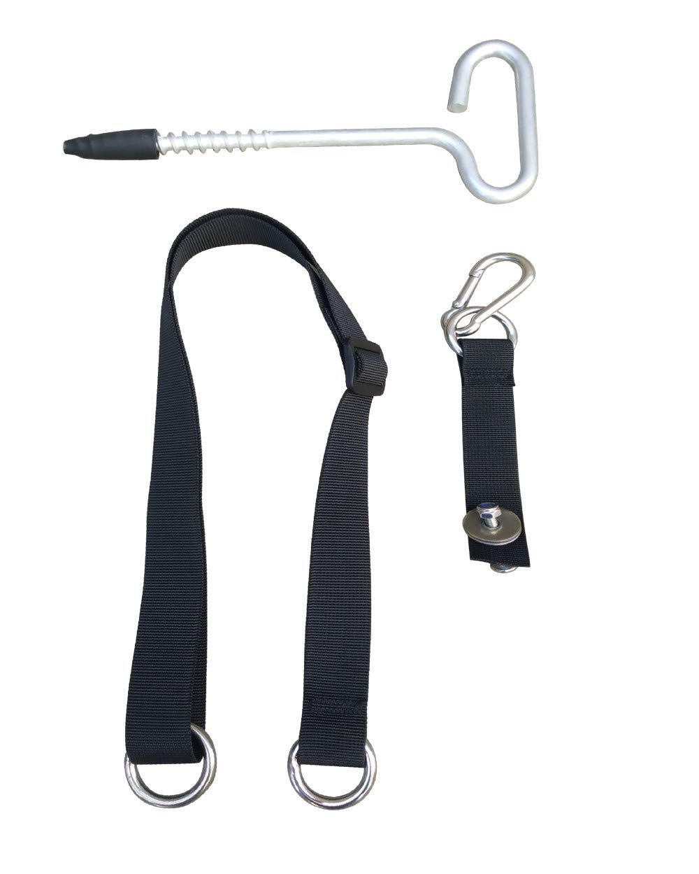 Brocraft ice shelter anchor kit secures your ice fishing shelter with steel anchors and quick-release straps.