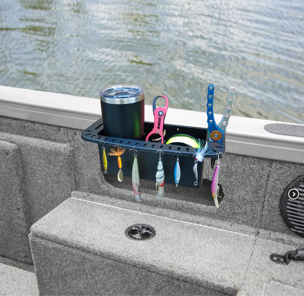 Brocraft knife holder mounted on SureMount base for easy deck access.