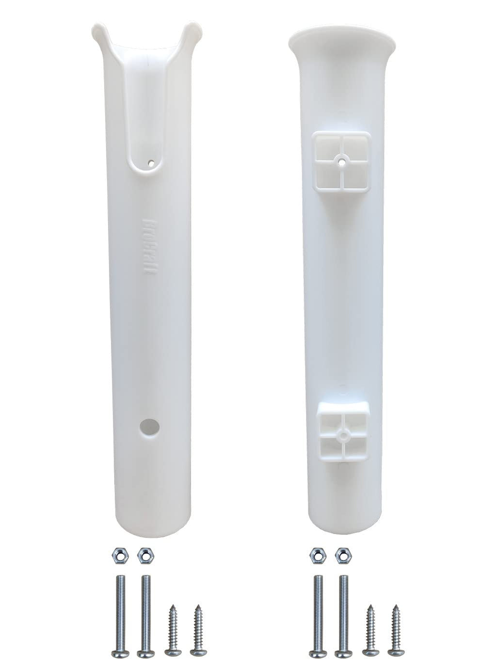 Brocraft Marine Twin Single Rod Holder front view, UV-stabilized durability for saltwater fishing