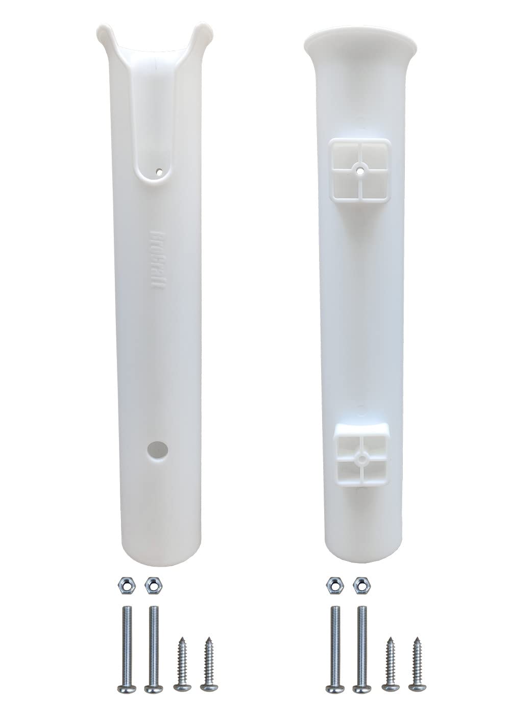 Brocraft Marine Twin Single Rod Holder front view, UV-stabilized durability for saltwater fishing